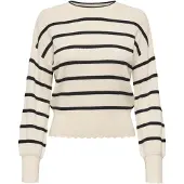 ONLY Pull-over 'ONLIBI' beige clair / noir