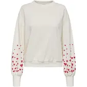 ONLY Sweat-shirt 'ONLBrooke' grenadine / blanc