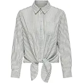 ONLY Chemisier 'ONLLECEY' gris / blanc