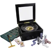 Engelhart Ensemble de roulette complet et luxueux en bois - Noir