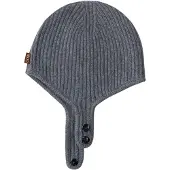 GOBI Cashmere Bonnet 'Knitted Aviator Cap' gris