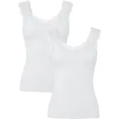 Pieces Haut 'PCBARBERA LACE' blanc