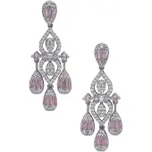 Avant Garde Boucles d'oreilles 'Sylphira' rose clair