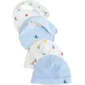 Next Bonnet bleu clair / jaune / rouge vif / blanc