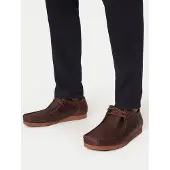 Clarks pour homme. 26159432 Shacre II Run chaussures en cuir marron (43), Plat, Lacets, Casuel