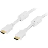 Deltaco HDMI-1020A - HDMI avec Ethernet (2 m), Câble vidéo, Blanc