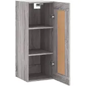 vidaXL Armoire murale Gris Sonoma 34,5x34x90 cm Bois composite