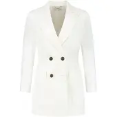 Vulto Blazer 'White Linen Jacket' blanc