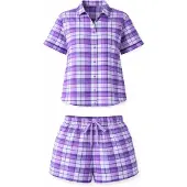LEAFLETIC Pyjama violet chiné
