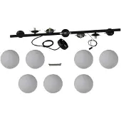 LUCANDE Suspension , Isandro, dimmable, Noir, Salle à manger, Verre, Design