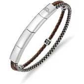 Police Bracelet 'Twinrow' marron