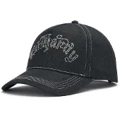 Ed Hardy Casquette noir denim / argent