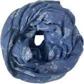 Kumixi Écharpe tube 'Löwenzahn' bleu denim