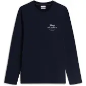 Tommy Hilfiger Script Stack Long Sleeve T-shirt Bleu 2XL Homme