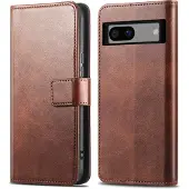IMoshion Étui de télephone portefeuille de luxe pour Google Pixel 7a - Marron foncé
