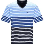 Hajo Pyjama court bleu / marine / bleu roi / blanc