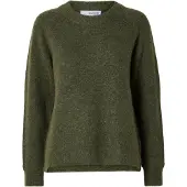 Selected Pull-over 'FLULU' vert foncé