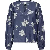 ONLY Chemisier 'ONLSAKA' bleu foncé / blanc