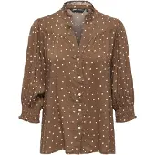 ONLY Chemisier 'ONLRaya' chocolat / blanc