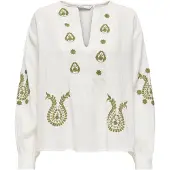 ONLY Chemisier 'ONLMOON' olive / blanc