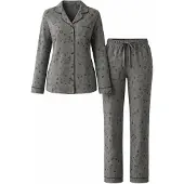 LEAFLETIC Pyjama 'Women’s Nightwear Long set' vert