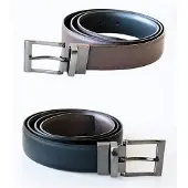 Korntex Hommes, Ceinture, Ceinture réversible business et gastronomie, Noir, Marron, (Taille unique)