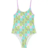 Roxy Letter Up Swimsuit Vert 14 Years Fille