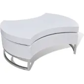 vidaXL Table basse Forme-Réglable Blanc Brillant