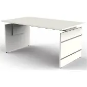 Kerkmann Büromöbelfabrik kerkmann Wangen-Schreibtisch Form 4, (B)1.600 mm, weiá
