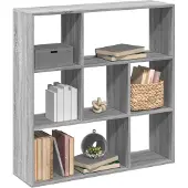 vidaXL Bibliothèque gris béton 132x29x141,5 cm bois d'ingénierie