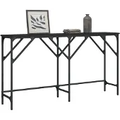 vidaXL Table console noir 140x29x75 cm bois d'ingénierie