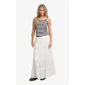 Superdry pour femme. W7210412A Jupe Tiered Maxi blanc cassé (XS), Casuel, Coton