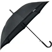 BOSS Parapluie de ville à chevrons gris foncé avec poignée en similicuir