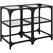 vidaXL Tables basses avec plateau en verre 2 pcs. Transparent 30x30x45 cm Acier