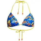 Superdry pour femme. W3010397A Maillot de bain triangle avec bretelles bleues (L), Beachwear, Polister recyclé, Durable