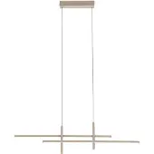 Eglo Suspension LED Trepiliano, lampe suspendue pour table à manger, plafonnier suspendu, lampe de salle à manger en métal de couleur sable, lumière blanc chaud, 2500 lumens