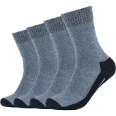 Camano Chaussettes de sport bleu foncé / bleu chiné / blanc