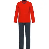 Ammann Pyjama long ' Qatar ' bleu foncé / rouge