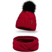 Vivisence Bonnet '7014 Set' rouge