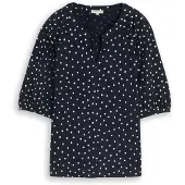 Tom Tailor Chemisier bleu marine / blanc
