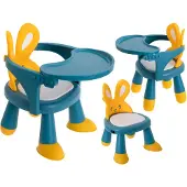 AGA Siège-haut, table à langer et à jeux, jaune et bleu