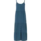 Protest Cocoa Sleeveless Long Dress Bleu M Femme