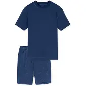 Schiesser Pyjama court ' Modern Essentials ' bleu marine