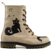 Goby Bottes à lacets 'MAT102' beige