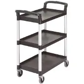 Cambro Chariot de service à 3 étagères, noir
