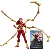 Hasbro Magic The Gathering Marvel Legends Iron Mary Jane Watson Spider Figure With Exclusive Foil Card English 15 Cm Rouge Enfants
