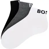 BOSS Lot de trois paires de chaussettes mi-hautes avec logos