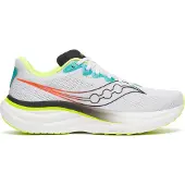 Saucony S101566-1036 RIDE 19 - Chaussures de course pour hommes, blanc, jaune fluo, taille 47