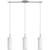 Eglo Lampe à suspension Troy 3 Gris métallisé à 3 lumières avec blanc