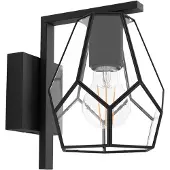 Eglo Applique Mardyke noir avec verre